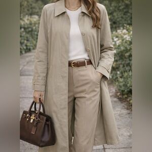 Vintage London Fog Classic Trench Coat Khaki Size Regular 12